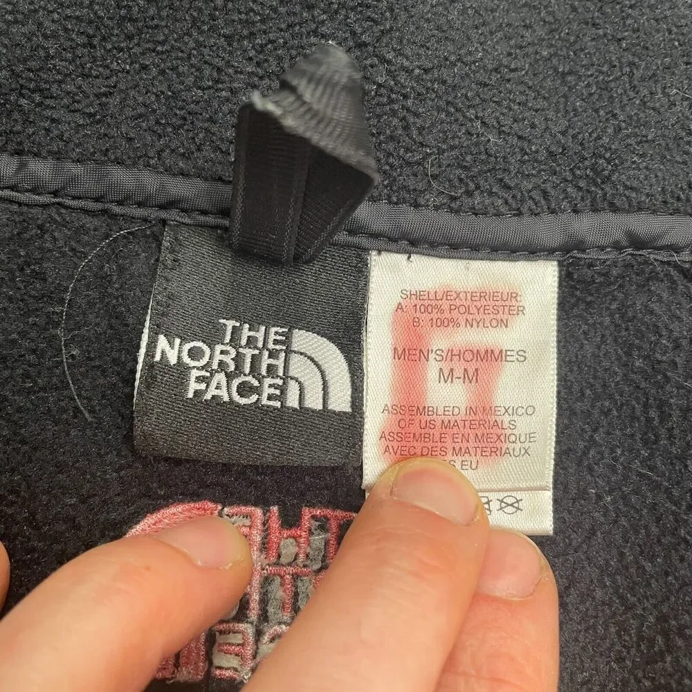 The North Face Fleece Jacket Mens Medium Black Full Zip Pocket Outdoor Hiking
